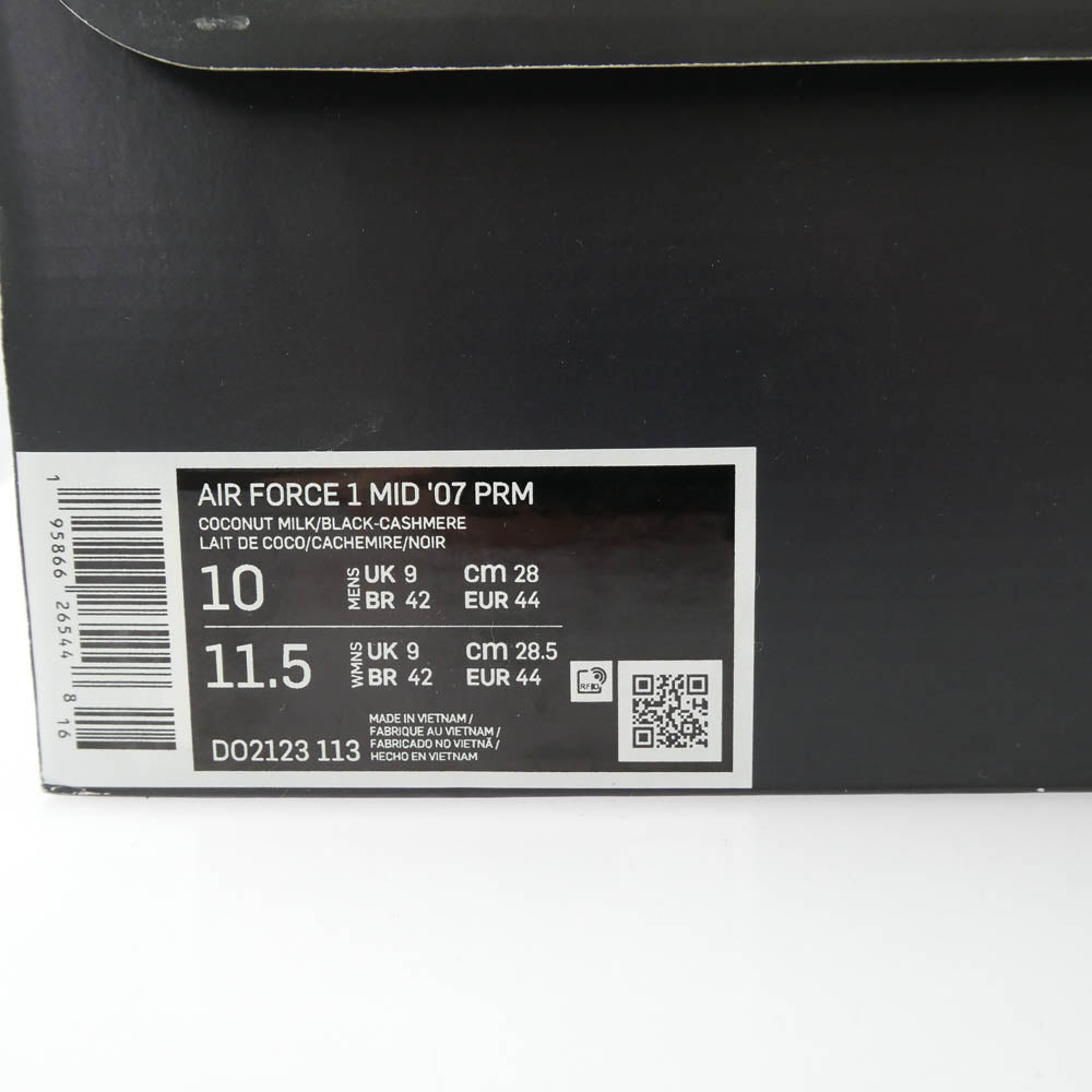 NIKE ナイキ DO2123-113 AIR FORCE 1 MID 07 PREMIUM エアフォース1 プレミアム ローカット スニーカー ホワイト系 ブラック系 28cm【中古】