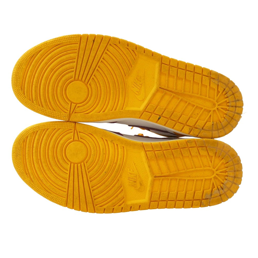 NIKE ナイキ 555088-706 AIR JORDAN 1 RETRO HIGH OG Brotherhood AJ1 エアジョーダン レトロ ブラザーフッド ハイカットスニーカー パープル系 イエロー系 28cm【中古】