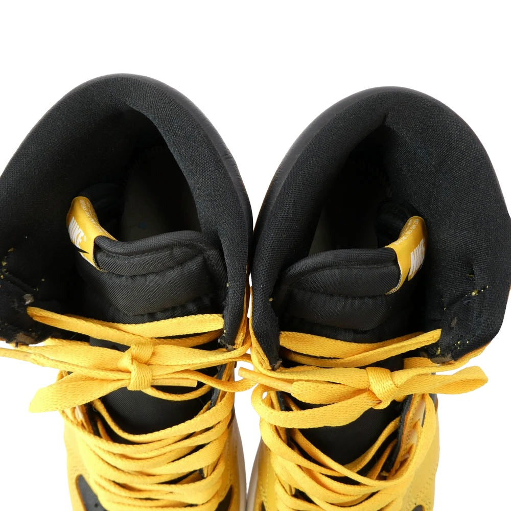 NIKE ナイキ 555088-701 Air Jordan 1 High OG Pollen AJ1 エアジョーダン1 ハイ パラン ハイカット スニーカー イエロー系 28cm【中古】