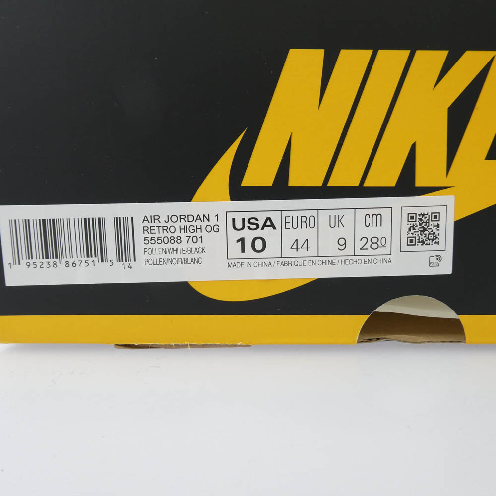 NIKE ナイキ 555088-701 Air Jordan 1 High OG Pollen AJ1 エアジョーダン1 ハイ パラン ハイカット スニーカー イエロー系 28cm【中古】