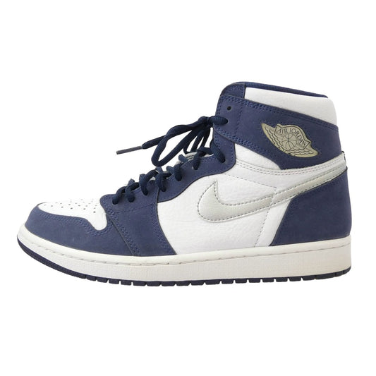 NIKE ナイキ DC1788-100 AIR JORDAN 1 HIGH OG CO.JP MIDNIGHT NAVY エアジョーダン 1 ミッドナイトネイビー ハイカットスニーカー ネイビー系 ホワイト系 27.5cm【中古】