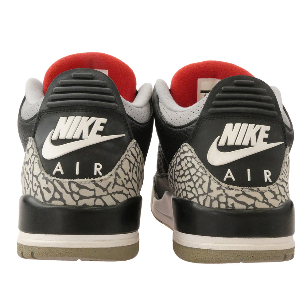 NIKE ナイキ 854262-001 AIR JORDAN 3 RETRO OG BLACK CEMENT エアジョーダン ブラックセメント ハイカットスニーカー ブラック系 グレー系 28cm【中古】