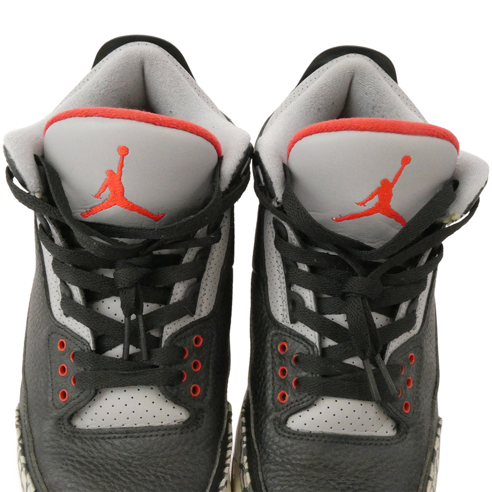 NIKE ナイキ 854262-001 AIR JORDAN 3 RETRO OG BLACK CEMENT エアジョーダン ブラックセメント ハイカットスニーカー ブラック系 グレー系 28cm【中古】