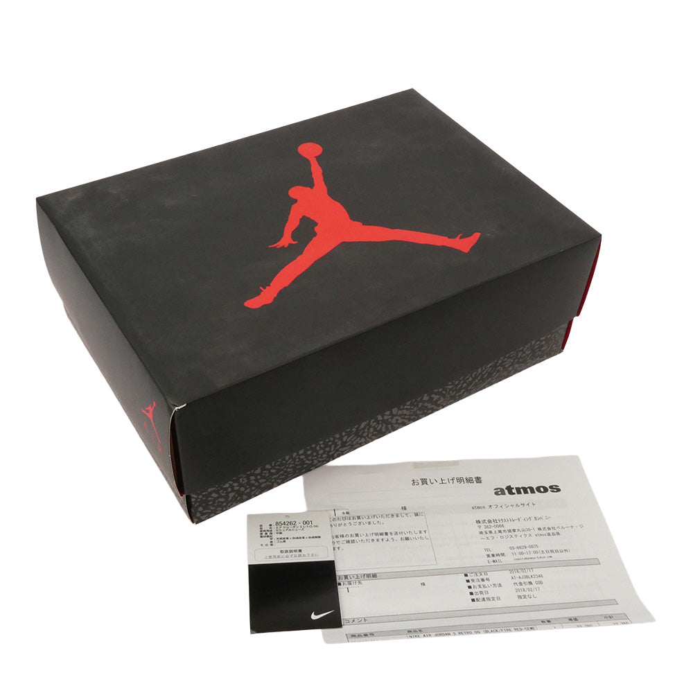 NIKE ナイキ 854262-001 AIR JORDAN 3 RETRO OG BLACK CEMENT エアジョーダン ブラックセメント ハイカットスニーカー ブラック系 グレー系 28cm【中古】