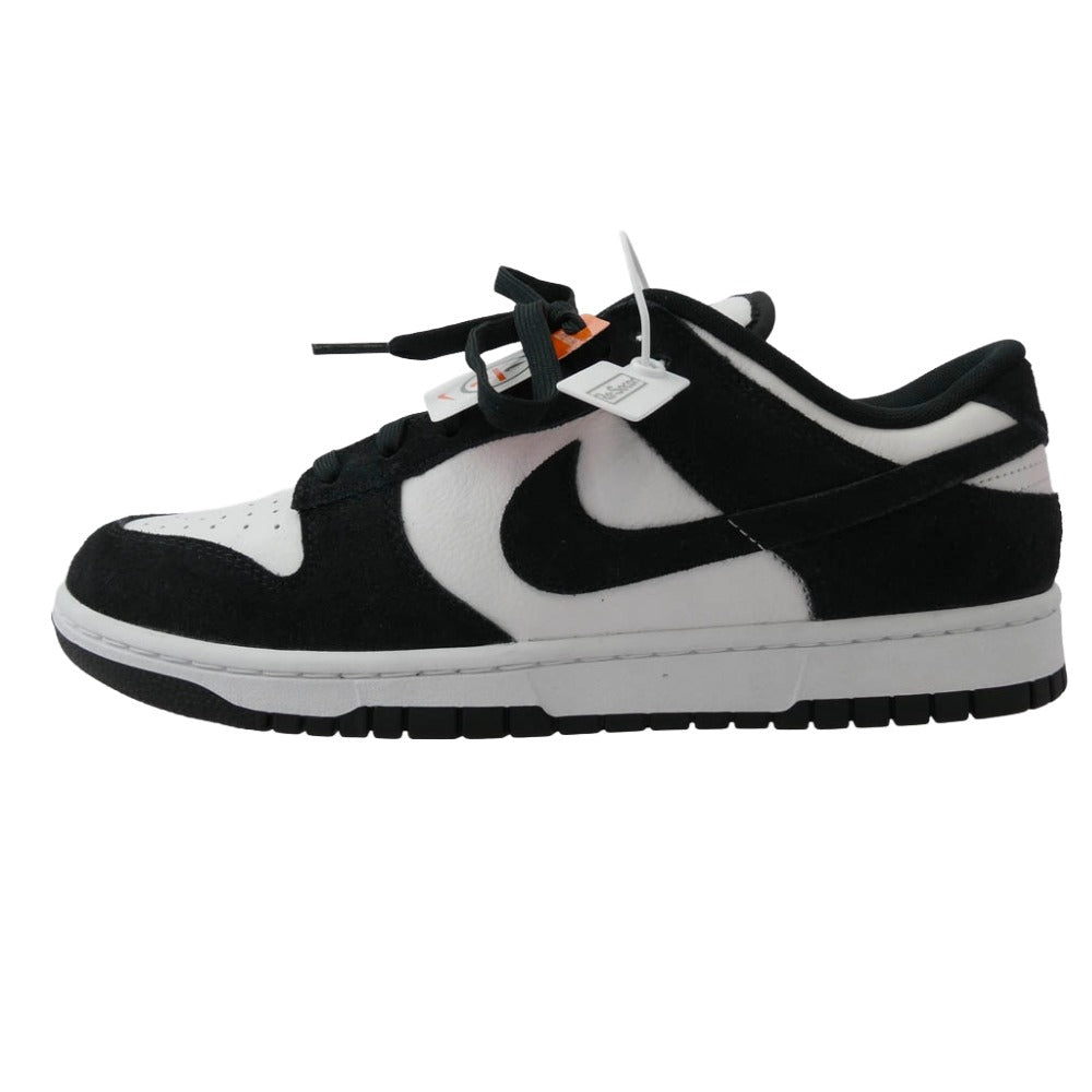 NIKE ナイキ FQ8249-100 DUNK LOW RETRO SE SUEDE PANDA' ダンクロー スエード パンダ スニーカー ホワイト系 ブラック系 28.5cm【極上美品】【中古】