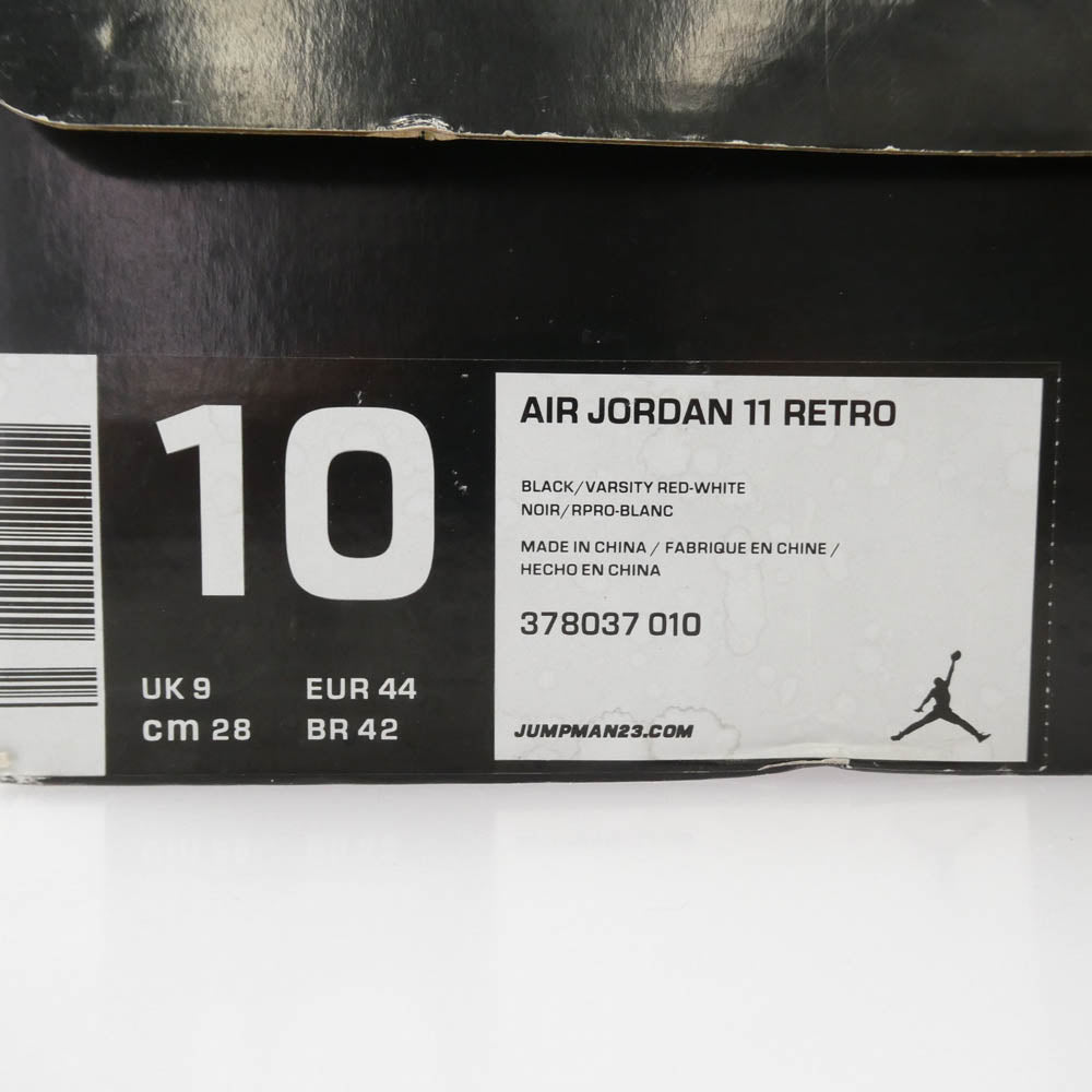 NIKE ナイキ 378037-010 AIR JORDAN 11 RETRO エアジョーダン 11 レトロ スニーカー ブラック系 28cm【中古】