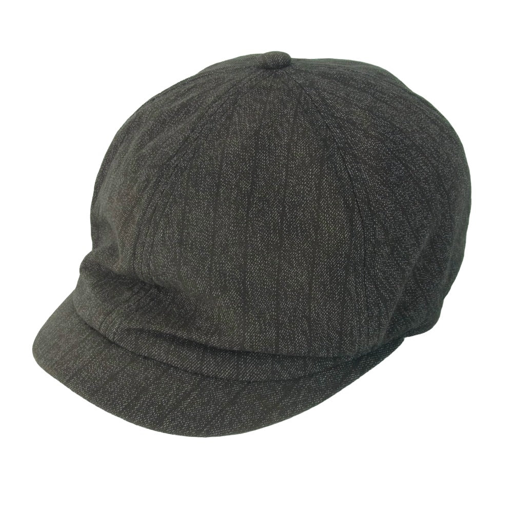 RRL ダブルアールエル ストライプ キャスケット 帽子 グレイッシュブラウン系 M 58cm【中古】