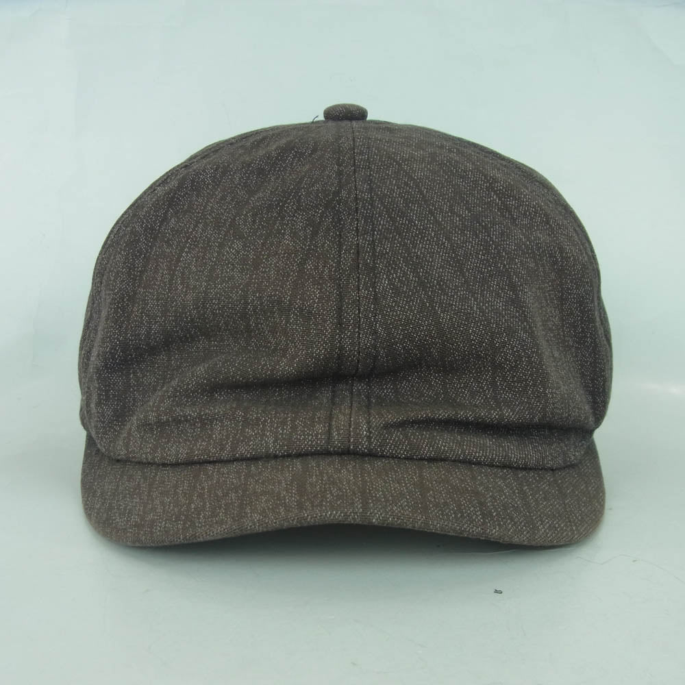 RRL ダブルアールエル ストライプ キャスケット 帽子 グレイッシュブラウン系 M 58cm【中古】