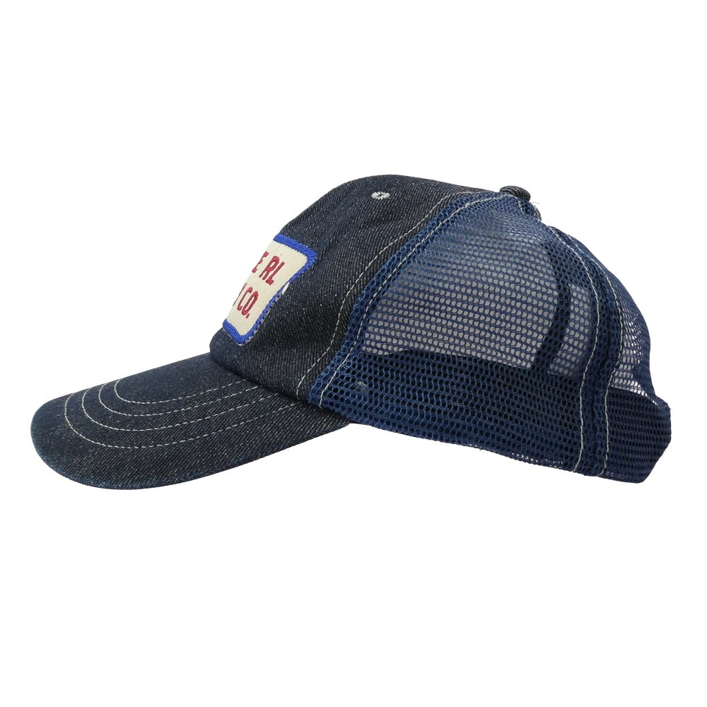RRL ダブルアールエル Denim Trucker Cap インディゴ デニム トラッカー キャップ 帽子 ネイビー系【中古】
