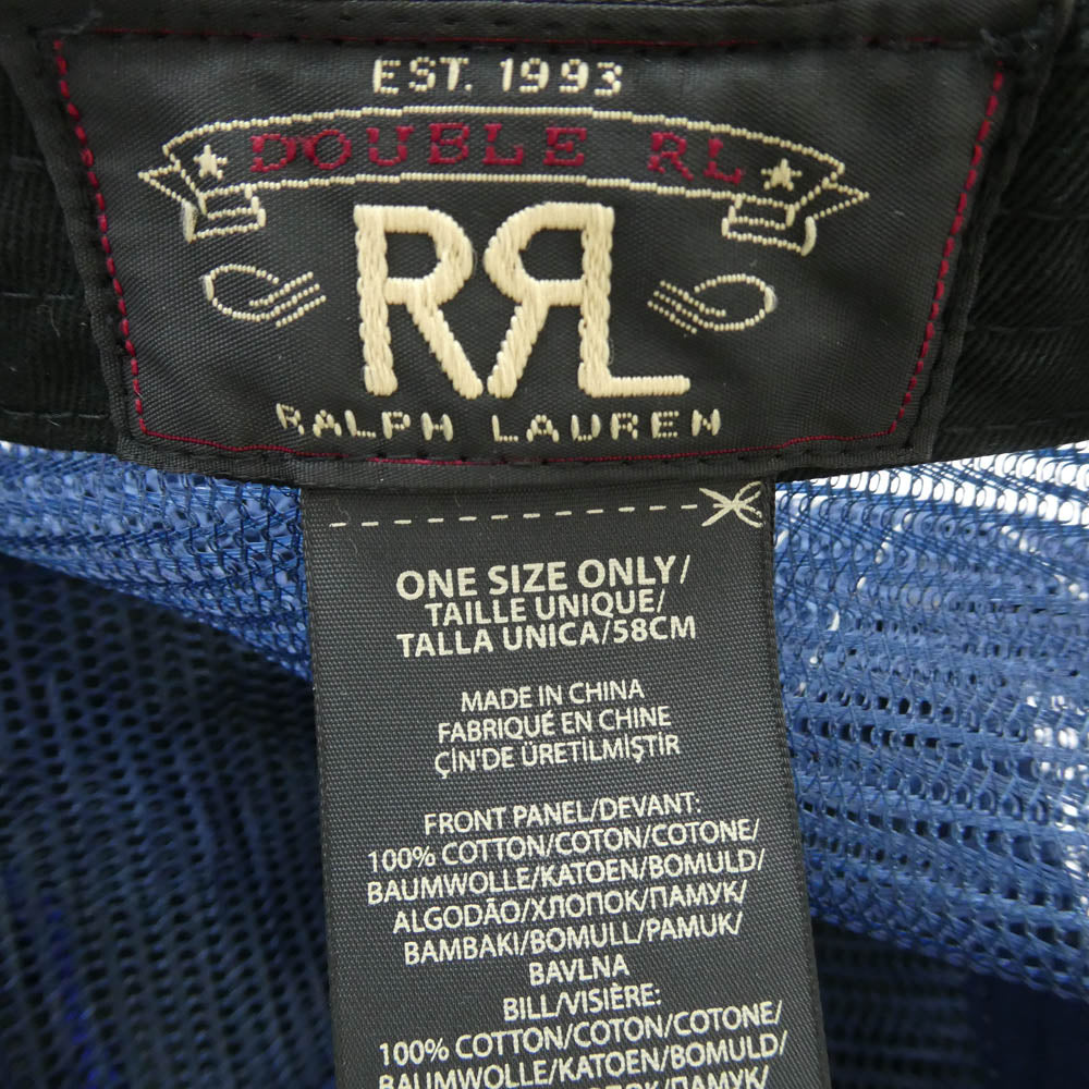 RRL ダブルアールエル Denim Trucker Cap インディゴ デニム トラッカー キャップ 帽子 ネイビー系【中古】