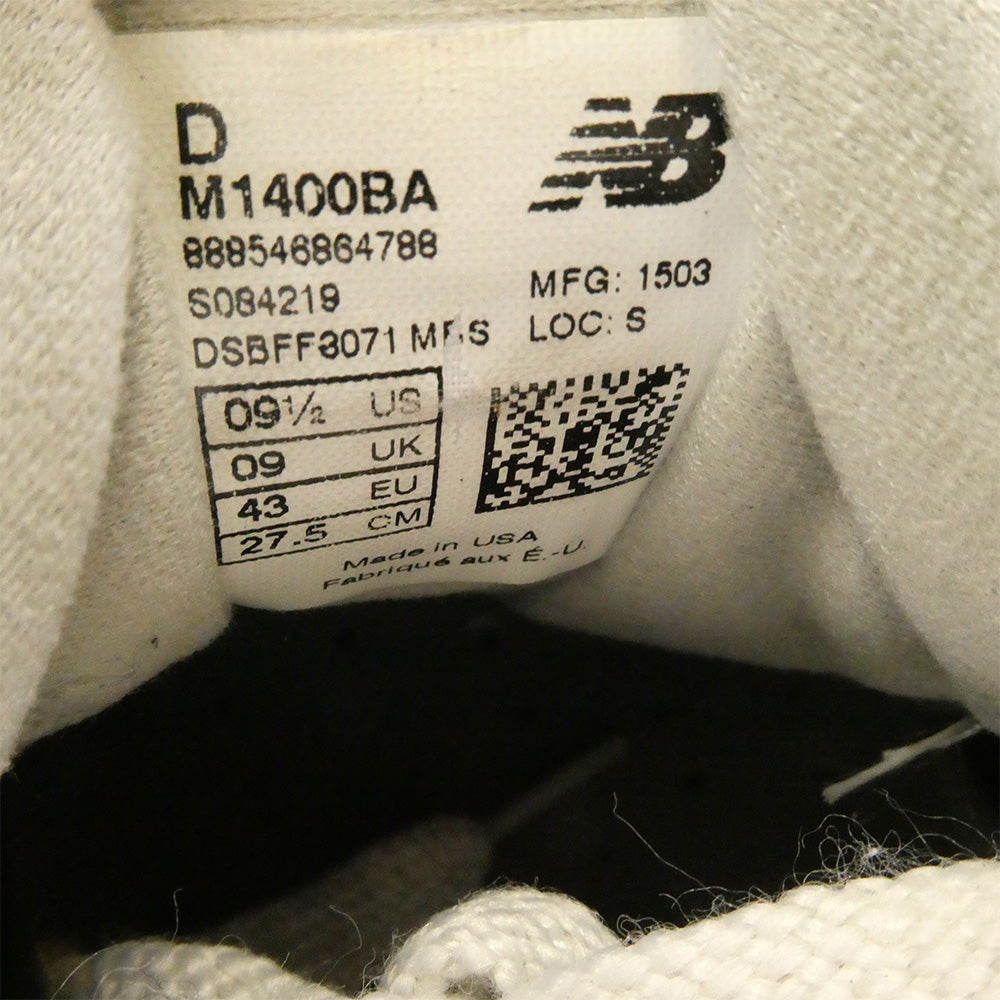 NEW BALANCE ニューバランス M1400BA USA製 ローカット スニーカー ランニングシューズ ダークブラウン系 37.5cm【中古】