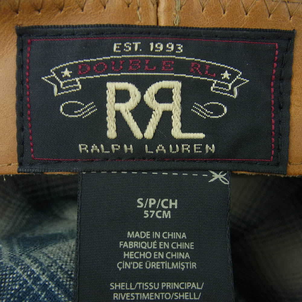 RRL ダブルアールエル Corduroy casquette コーデュロイ キャスケット 帽子 ネイビー系 57cm【中古】