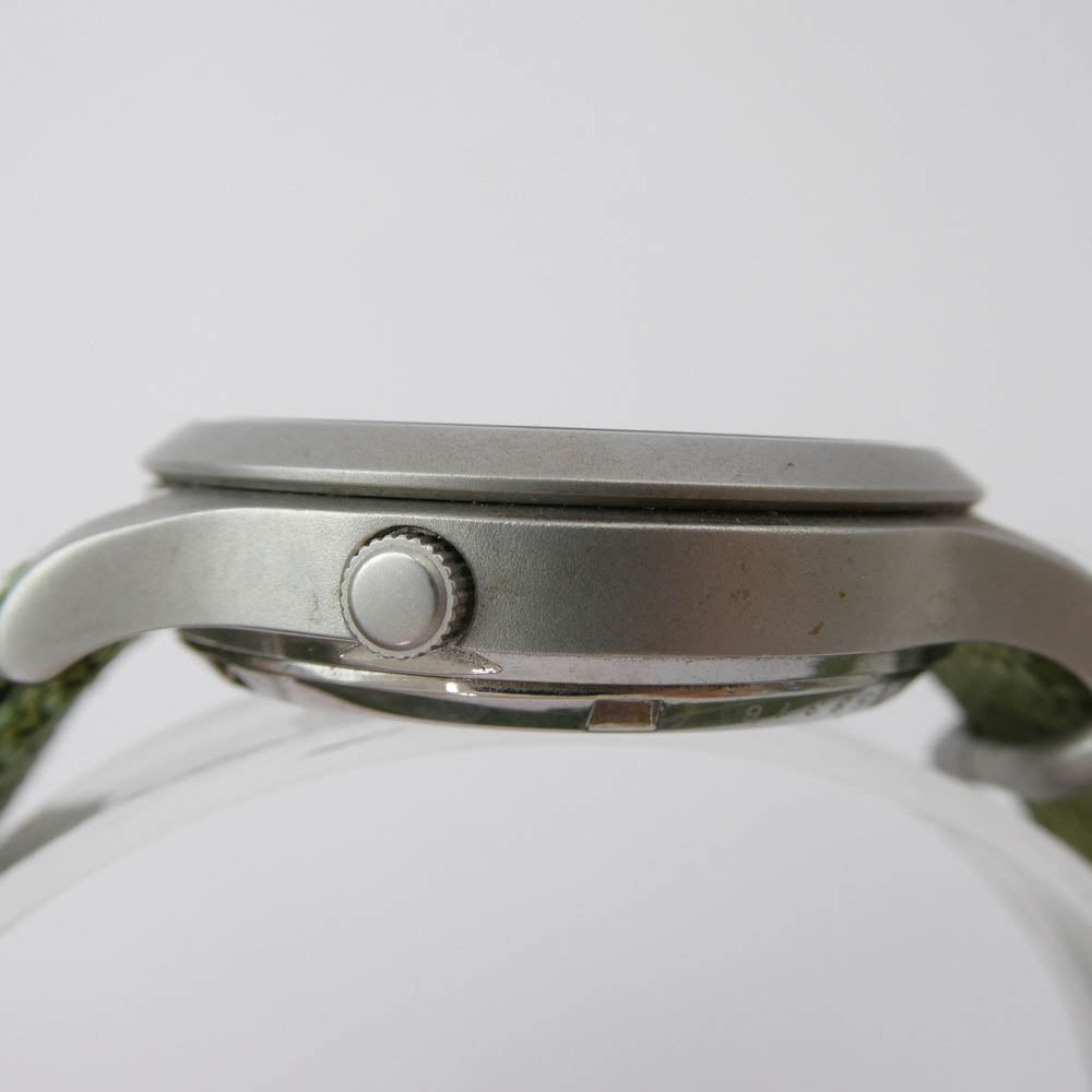 SEIKO セイコー 7S26-02J0 オートマチック 自動巻き 裏スケルトン ミリタリーウ ォッチ 腕時計 カーキ系【中古】