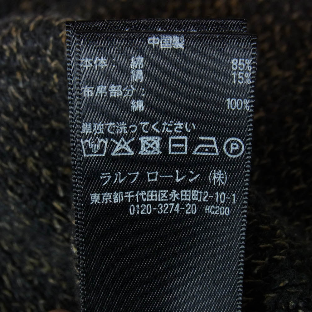 RRL ダブルアールエル コットン シルク ビーチクロス ベスト ブラック系 ブラウン系 M【中古】