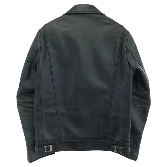 ADDICT CLOTHES アディクトクローズ 2896EX × FULLCOUNT フルカウント Horse-Hide British Riders Jacket ホースハイド ダブル ライダース ジャケット グリーン系 36【中古】