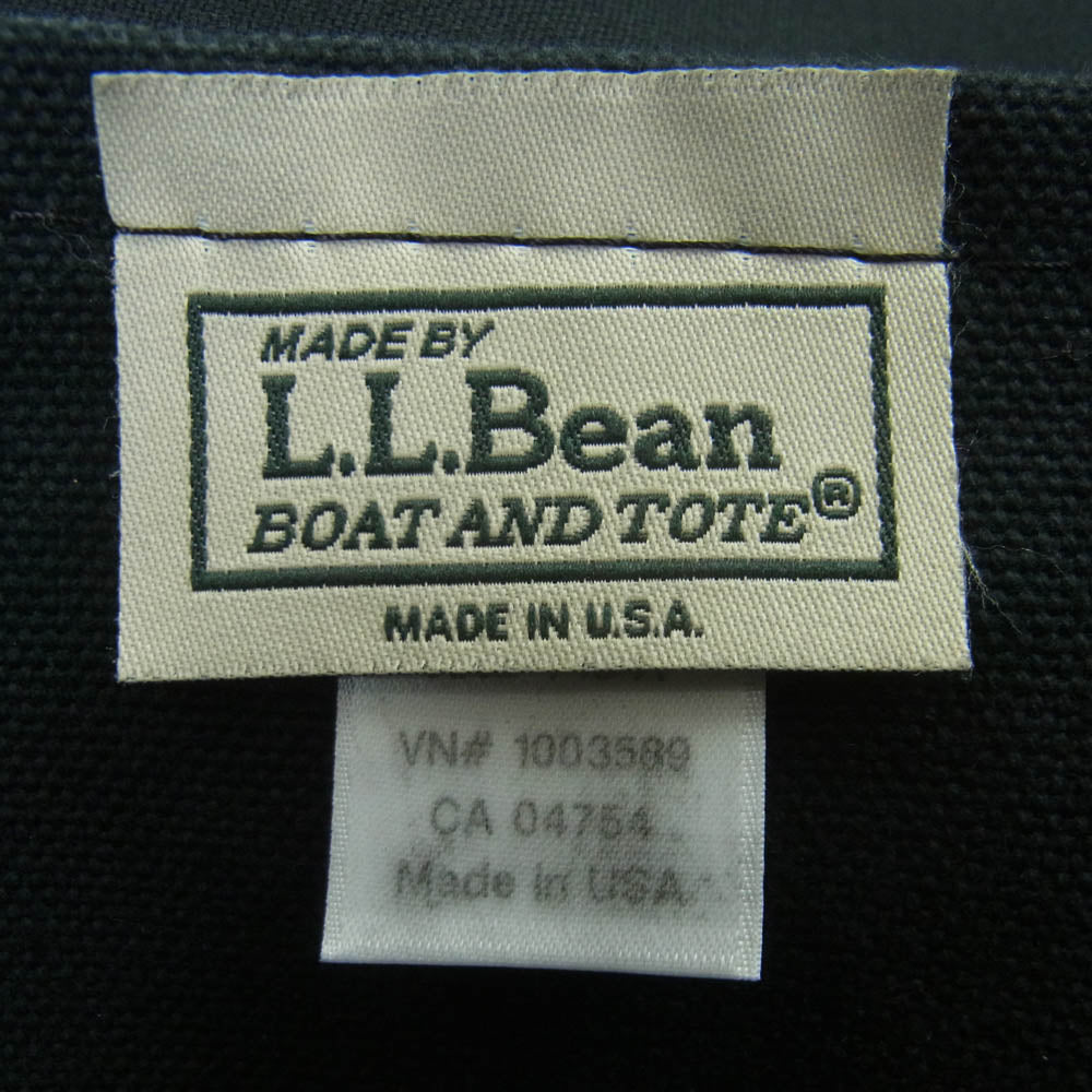 L.L.Bean エルエルビーン USA製 キャンバス トート バッグ コットン ブラック系【中古】