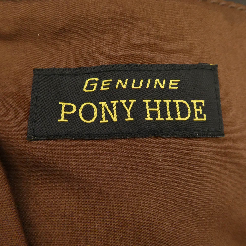 ワイツーレザー ホースハイド ポニーハイド レザー シングルライダース ジャケット ブラック系 40【中古】