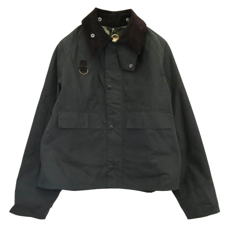 Barbour バブアー 232MWX1212 SPEY WAX JACKET スペイ ワックスコットン オイルド ショートジャケット ダークグリーン系 L【中古】