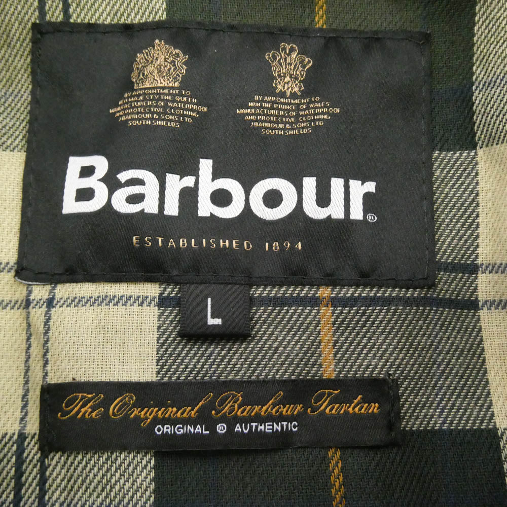Barbour バブアー 232MWX1212 SPEY WAX JACKET スペイ ワックスコットン オイルド ショートジャケット ダークグリーン系 L【中古】