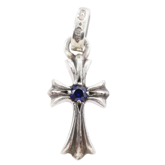 CHROME HEARTS クロムハーツ（原本無） CRS BBYFAT SAP ベイビーファット チャーム 両面サファイア ペンダントトップ シルバー系 ブルー系【中古】
