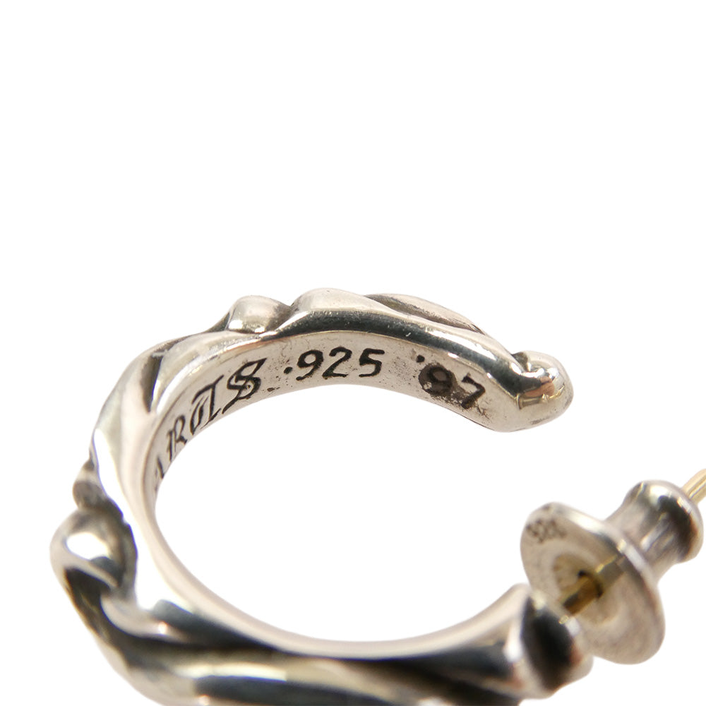 CHROME HEARTS クロムハーツ（原本無） HOOP SCROOL スクロール フープピアス シルバー系【中古】