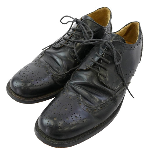 tricot COMME des GARCONS トリココムデギャルソン ウィングチップ レースアップ レザーシューズ ブラック系 24【中古】