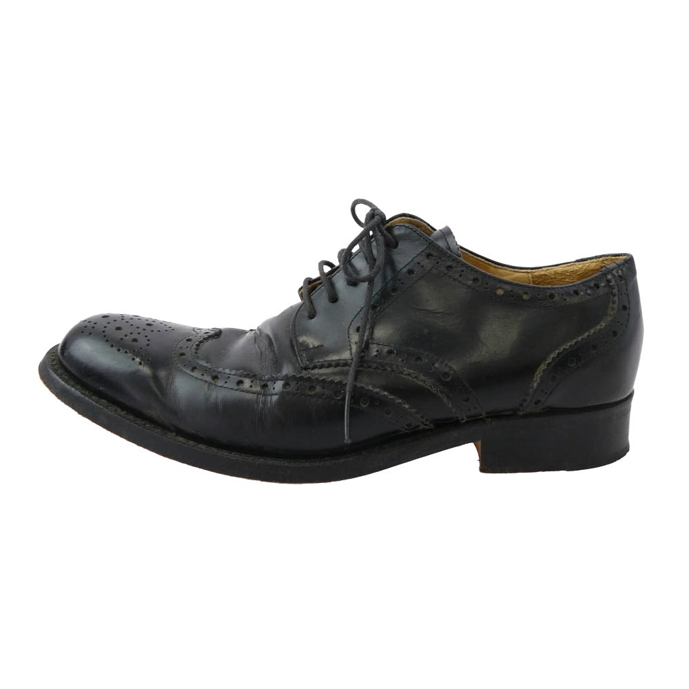 tricot COMME des GARCONS トリココムデギャルソン ウィングチップ レースアップ レザーシューズ ブラック系 24【中古】