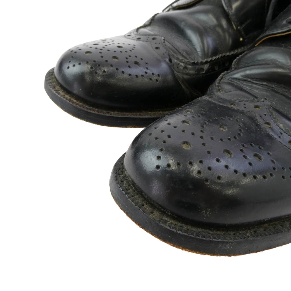 tricot COMME des GARCONS トリココムデギャルソン ウィングチップ レースアップ レザーシューズ ブラック系 24【中古】