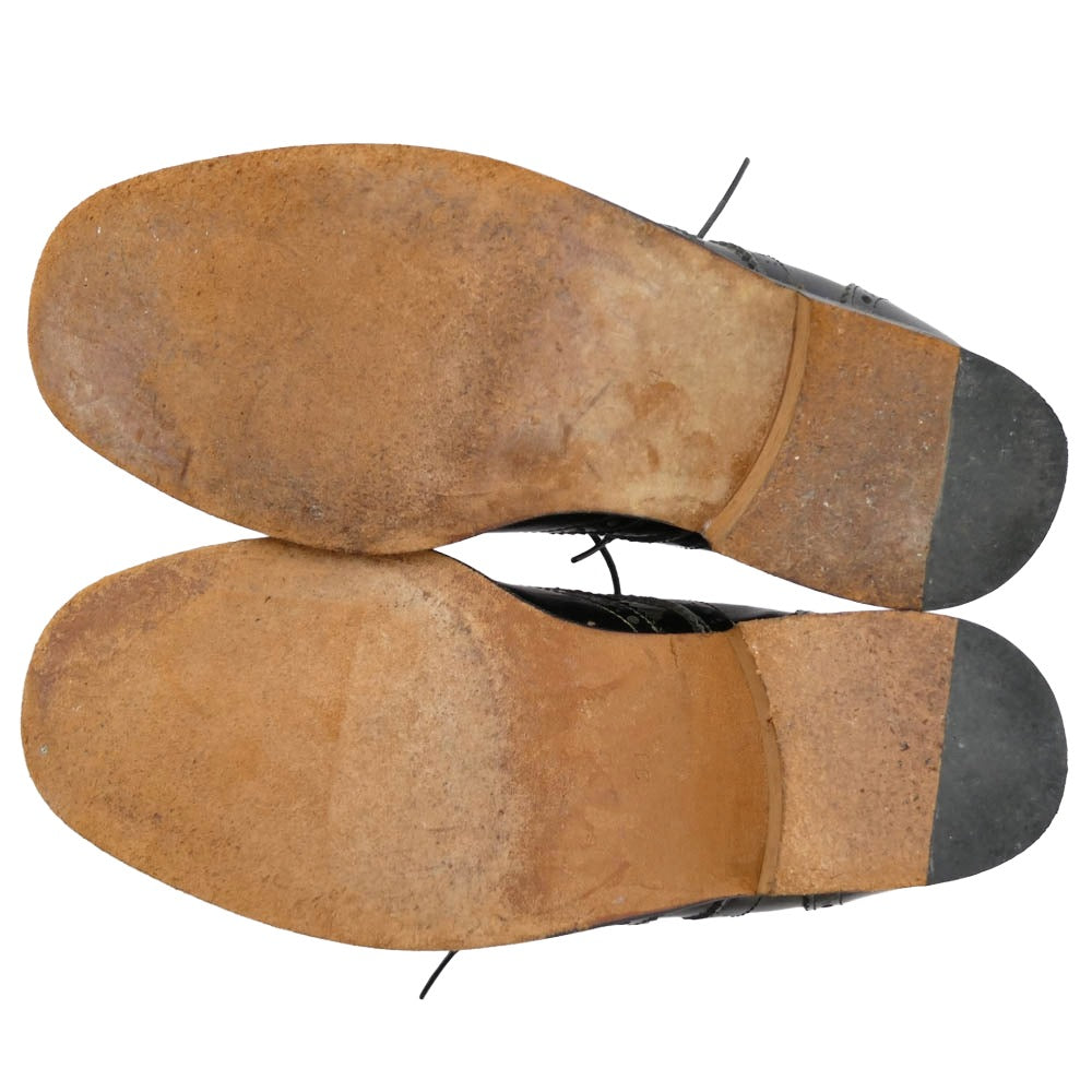 tricot COMME des GARCONS トリココムデギャルソン ウィングチップ レースアップ レザーシューズ ブラック系 24【中古】