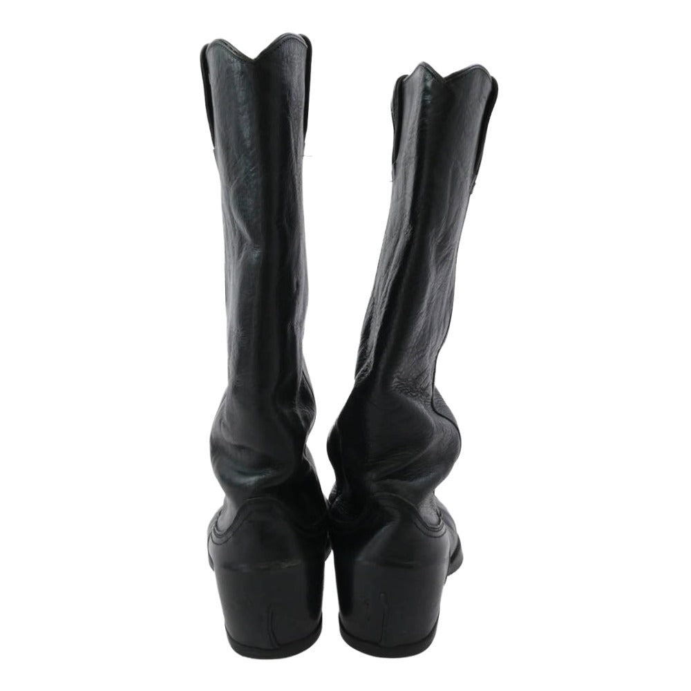 MAISON MARGIELA メゾンマルジェラ 初期 隠しヒール ウエスタン ブーツ ブラック系 38【中古】