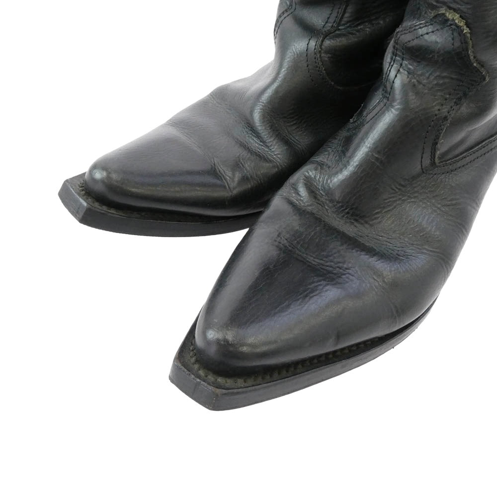 MAISON MARGIELA メゾンマルジェラ 初期 隠しヒール ウエスタン ブーツ ブラック系 38【中古】