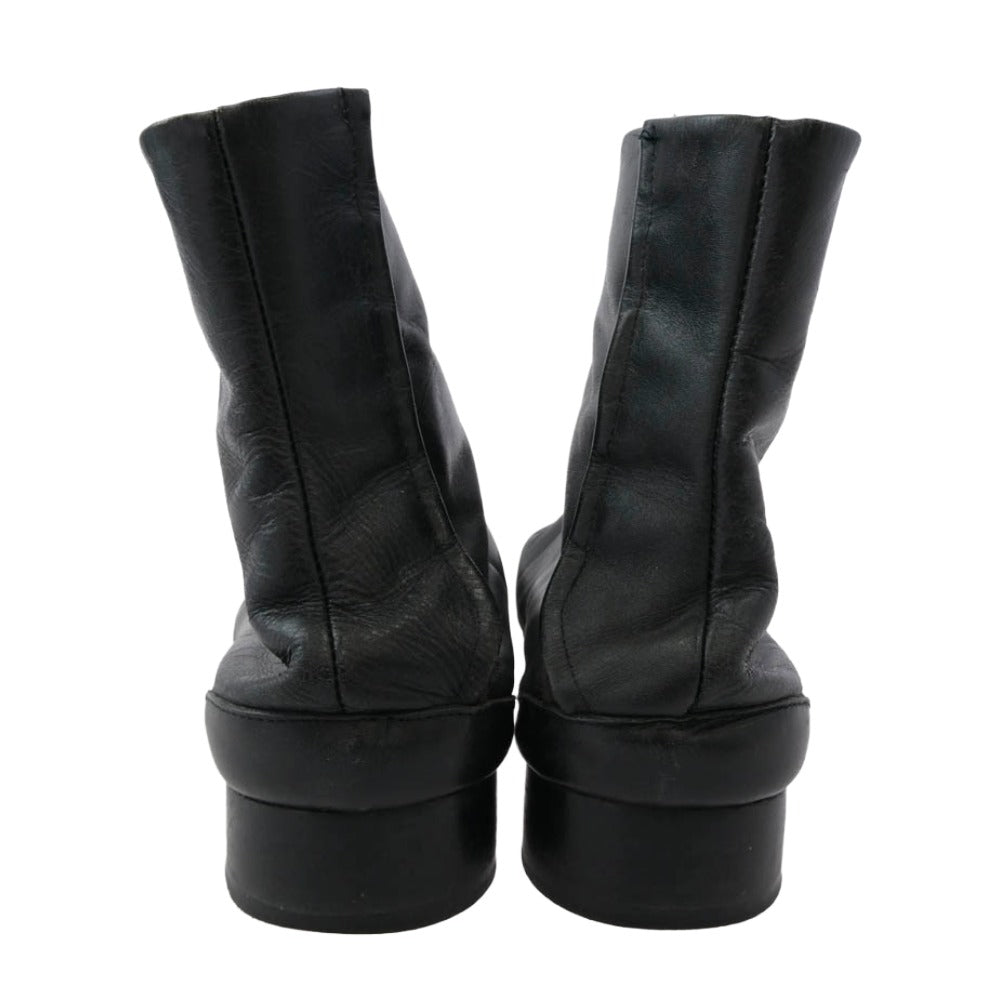 MAISON MARGIELA メゾンマルジェラ TABI BOOTS 足袋 タビ レザー ショート ブーツ ブラック系 38【中古】