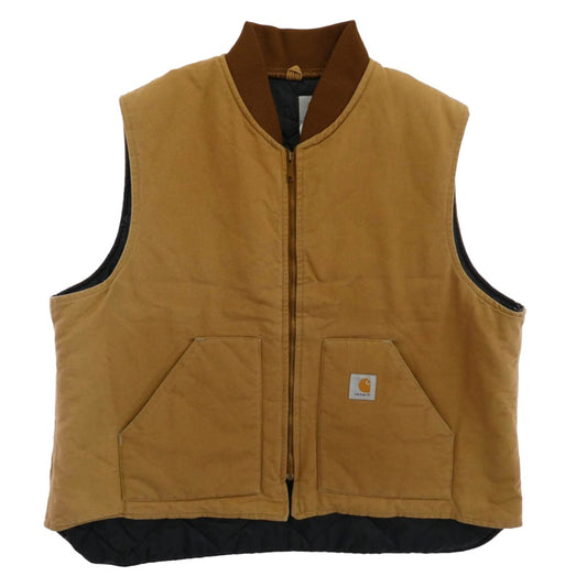 Carhartt カーハート USA製 ダック キルティング ベスト ベージュ系 XXL【中古】