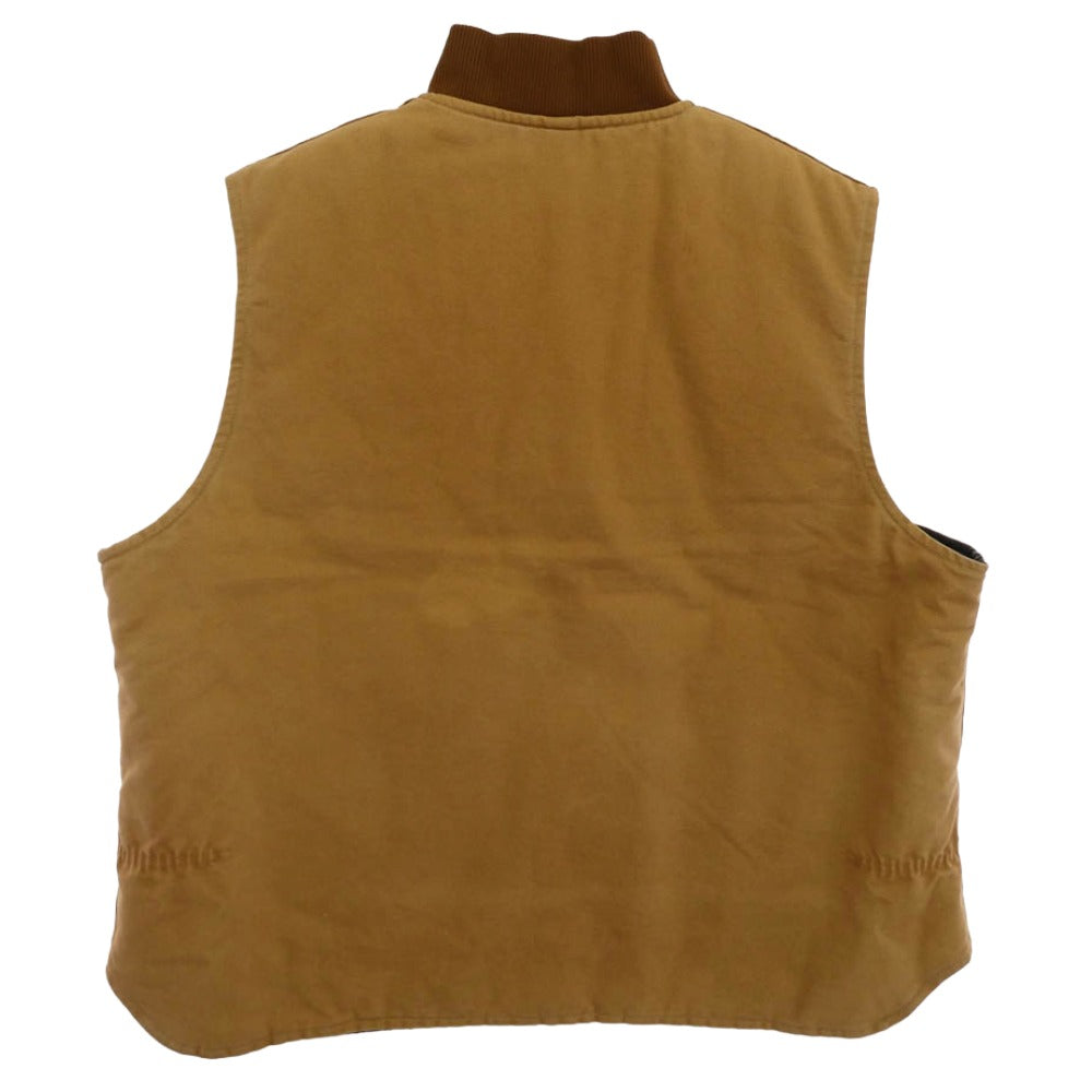 Carhartt カーハート USA製 ダック キルティング ベスト ベージュ系