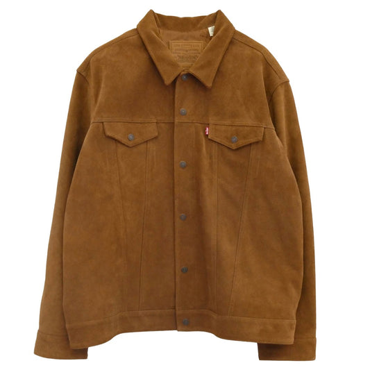 Levi's リーバイス 25SS PREMIUM プレミアム 別注 TYPE III スエード トラッカー ジャケット ブラウン系 XXL【中古】