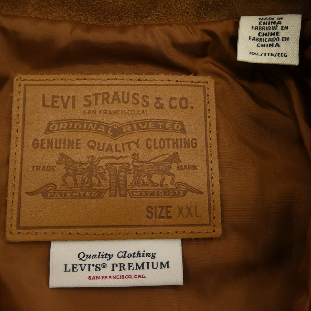 Levi's リーバイス 25SS PREMIUM プレミアム 別注 TYPE III スエード トラッカー ジャケット ブラウン系 XXL【中古】