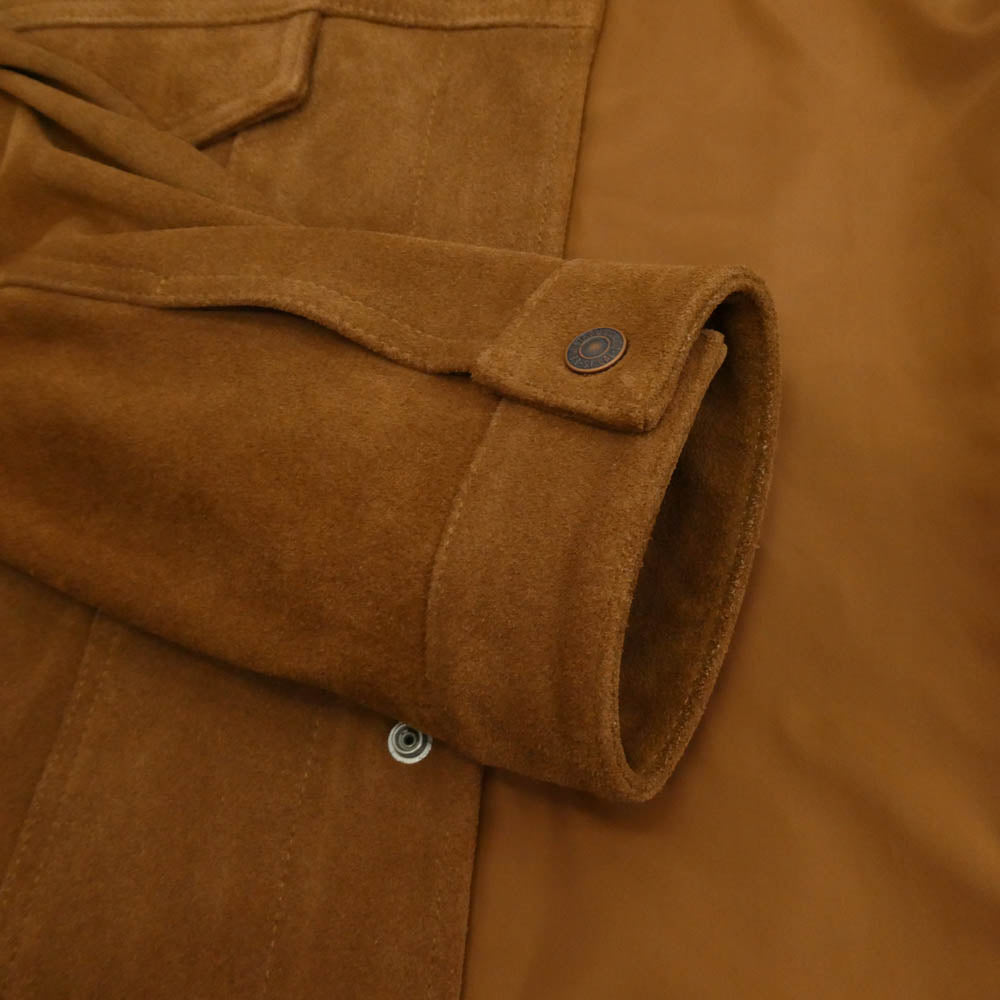 Levi's リーバイス 25SS PREMIUM プレミアム 別注 TYPE III スエード トラッカー ジャケット ブラウン系 XXL【中古】