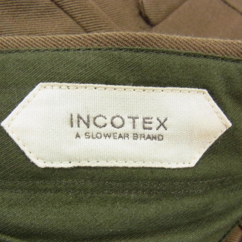 INCOTEX インコテックス slim fit pattern 30 トラウザー パンツ ブラウン系 48【中古】