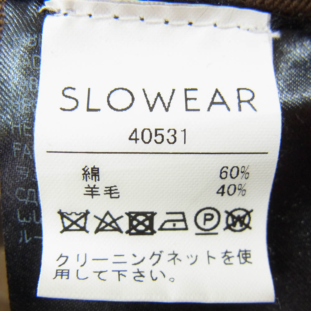 INCOTEX インコテックス slim fit pattern 30 トラウザー パンツ ブラウン系 48【中古】