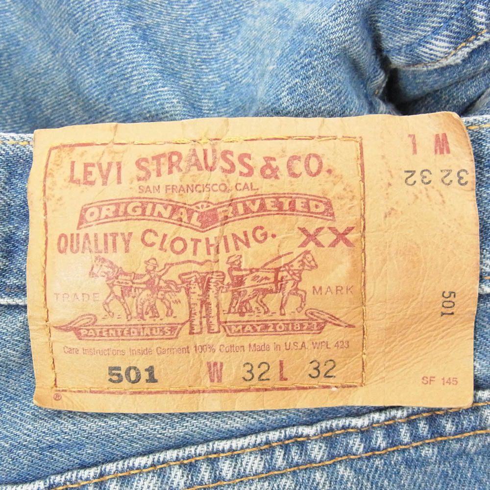 Levi's リーバイス 501 0497 90s USA製 501 レギュラー ボタン裏501 デニム パンツ インディゴブルー系 W-32 L-32【中古】