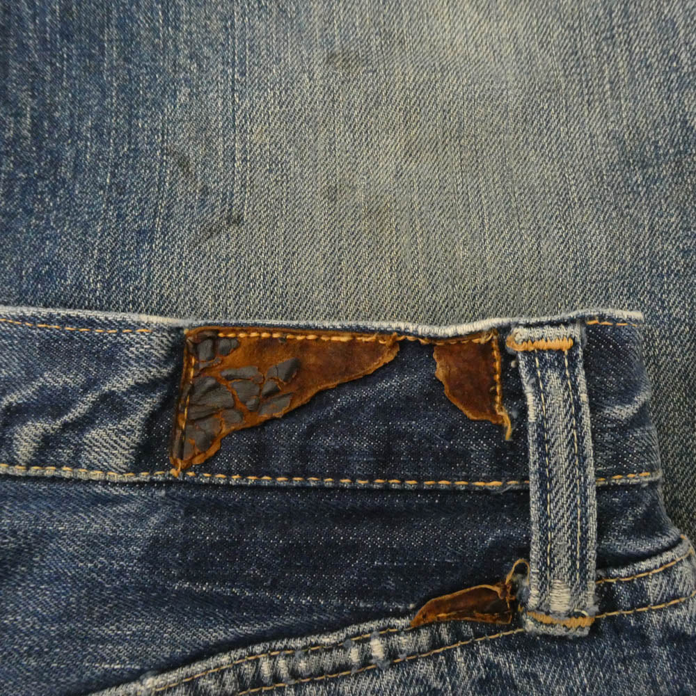 Levi's リーバイス ヴィンテージ オリジナル 50s 501XX 47モデル 革パッチ 片面タブ ボタン裏刻印17 デニム パンツ ブルー系 W30inch程度【中古】