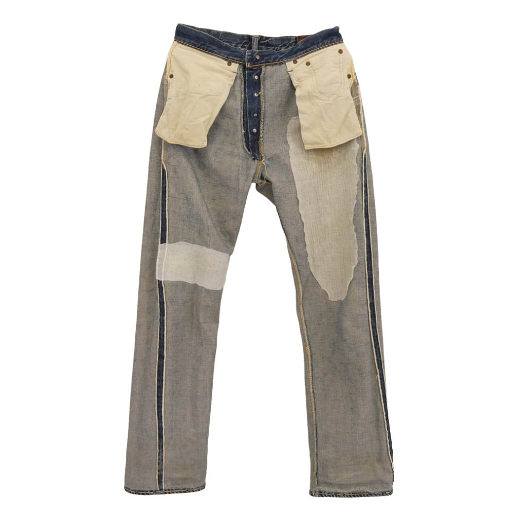 Levi's リーバイス ヴィンテージ オリジナル 50s 501XX 47モデル 革パッチ 片面タブ ボタン裏刻印17 デニム パンツ ブルー系 W30inch程度【中古】