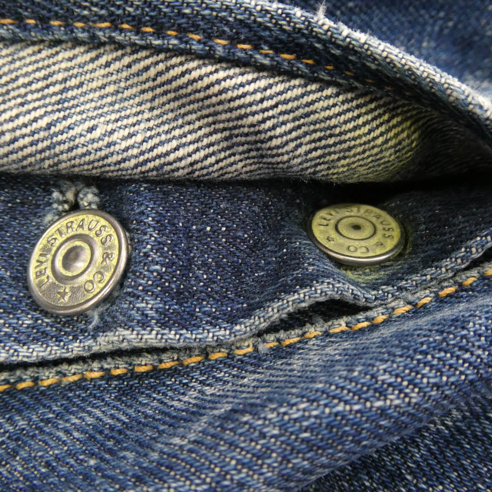 Levi's リーバイス ヴィンテージ オリジナル 50s 501XX 47モデル 革パッチ 片面タブ ボタン裏刻印17 デニム パンツ ブルー系 W30inch程度【中古】