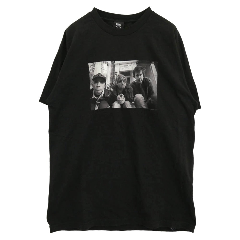 MINEDENIM マインデニム 21SS MND-NV002-99-L2 Nirvana MG Photo Tee ニルヴァーナ フォトプリント 半袖 Tシャツ ブラック系 L【中古】