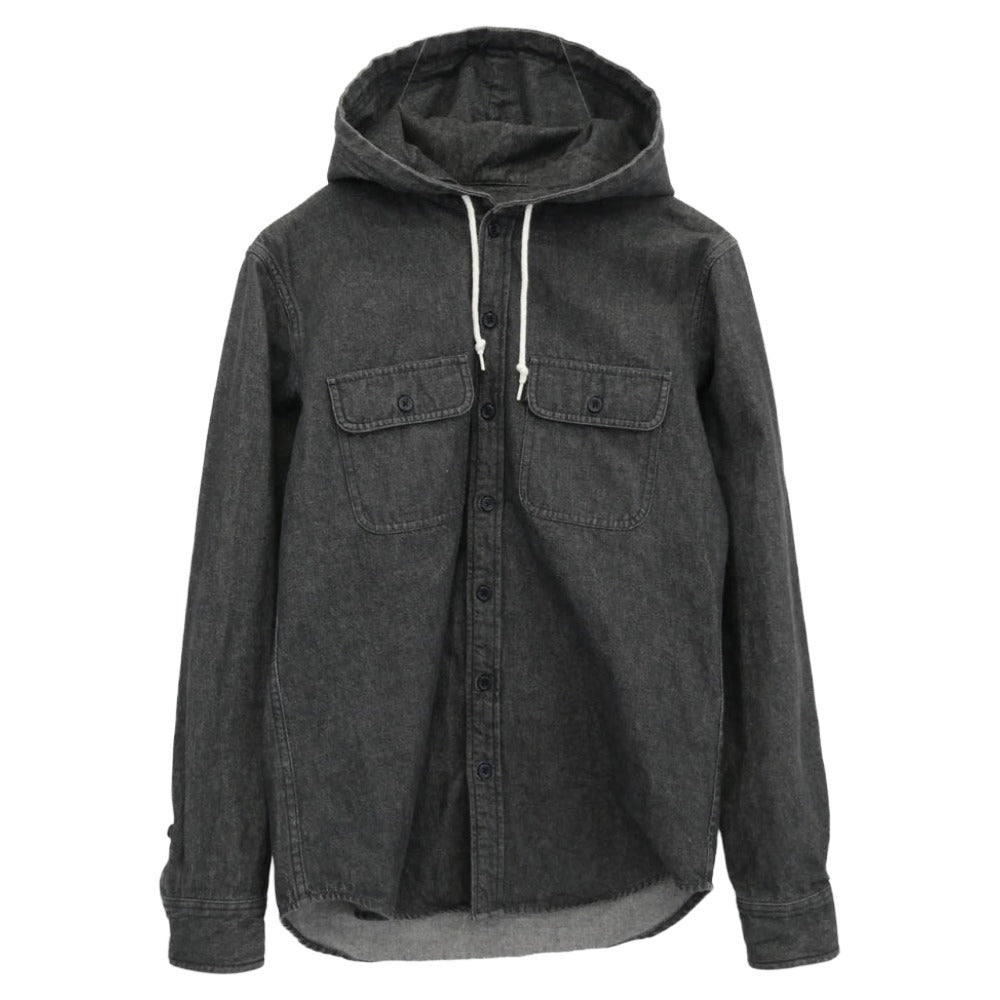 Supreme シュプリーム 12AW Hooded Denim Shirt フーデッド デニム シャツ ブラック系 S【中古】