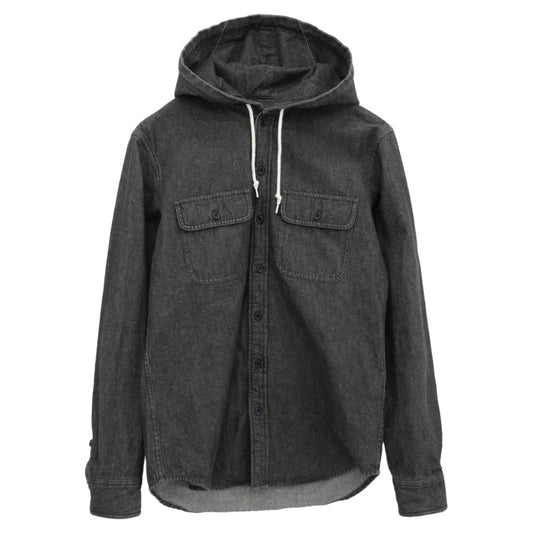 Supreme シュプリーム 12AW Hooded Denim Shirt フーデッド デニム シャツ ブラック系 S【中古】