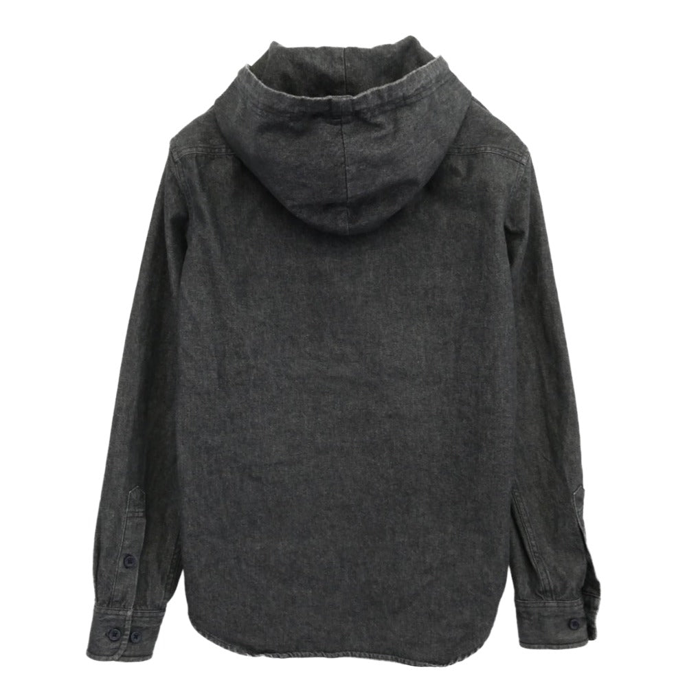 Supreme シュプリーム 12AW Hooded Denim Shirt フーデッド デニム シャツ ブラック系 S【中古】