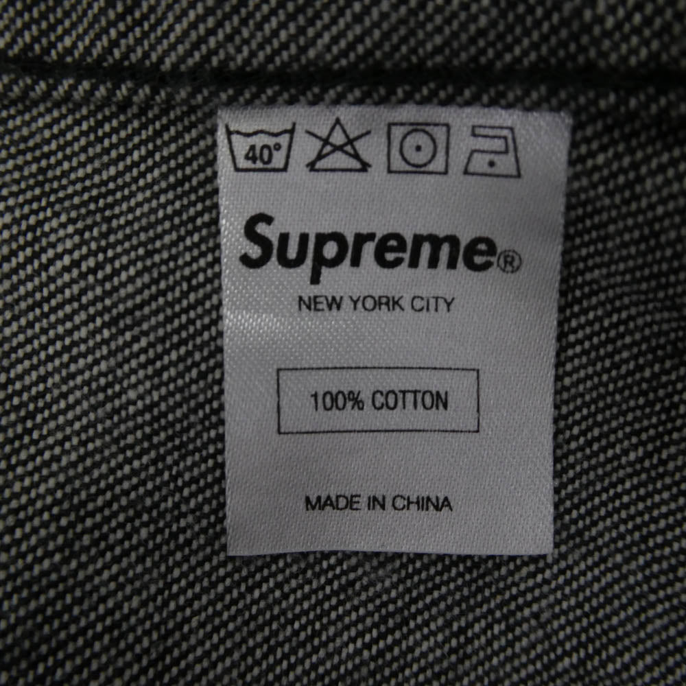 Supreme シュプリーム 12AW Hooded Denim Shirt フーデッド デニム シャツ ブラック系 S【中古】