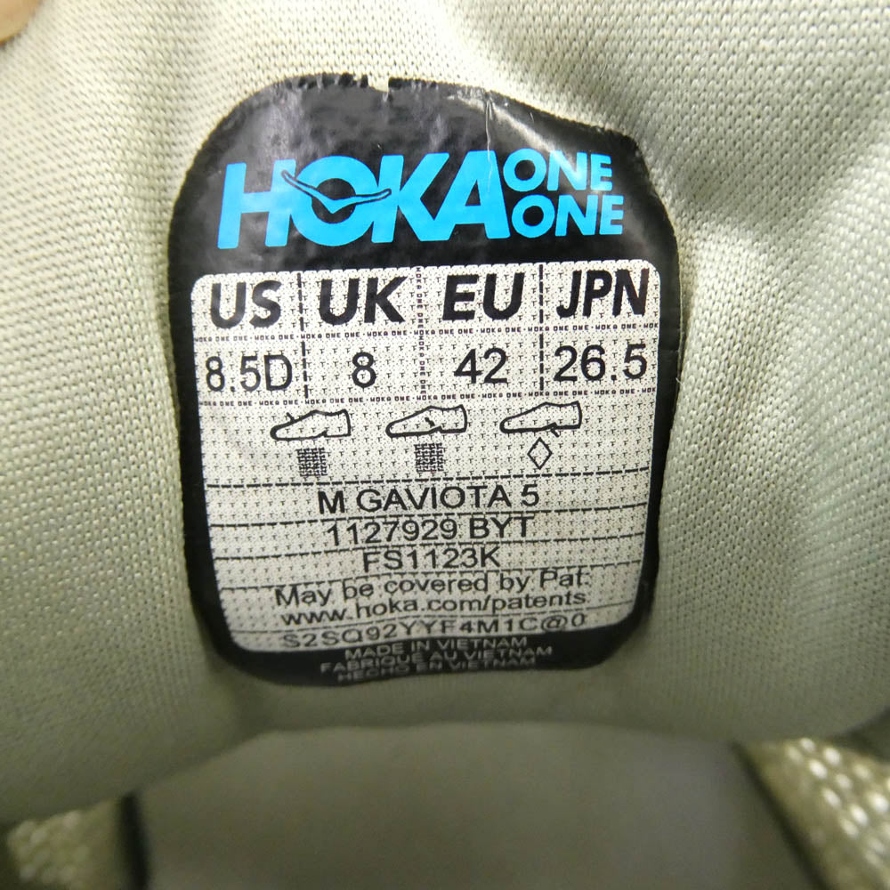 HOKA ONE ONE ホカ オネオネ 1127929 BYT GAVIOTA 5 ガビオタ 5 スニーカー グリーン系 26.5cm【中古】