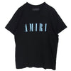 AMIRI アミリ ロゴプリント クルーネック 半袖 Tシャツ カットソー ブラック系 XS【中古】
